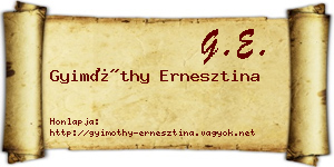Gyimóthy Ernesztina névjegykártya